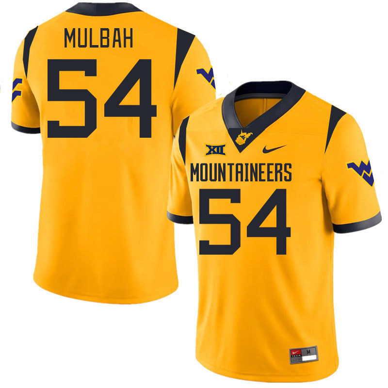 #54 Fatorma Mulbah West Virginia Mountaineers College 2024 New Uniforms Football Jerseys Stitched Sale-Gold